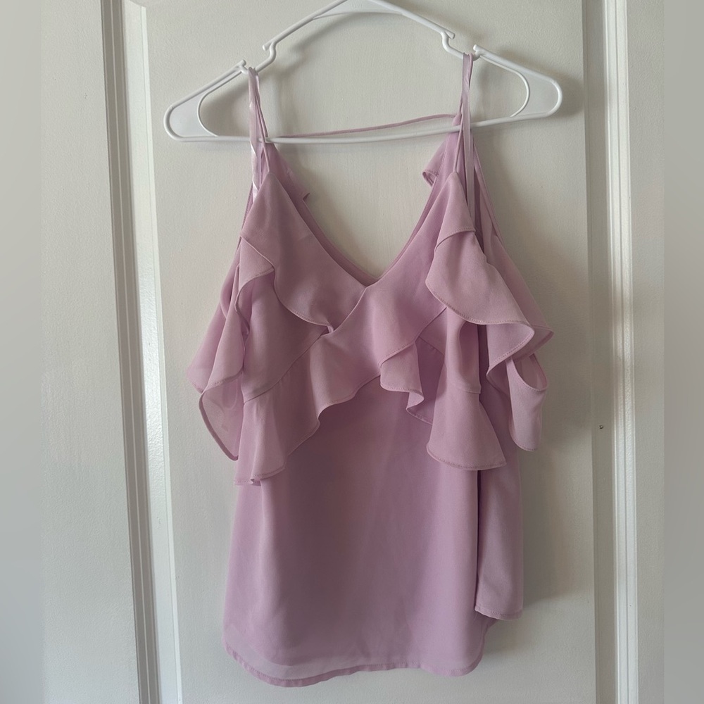 Naked Zebra Lavender Ruffle Camisole